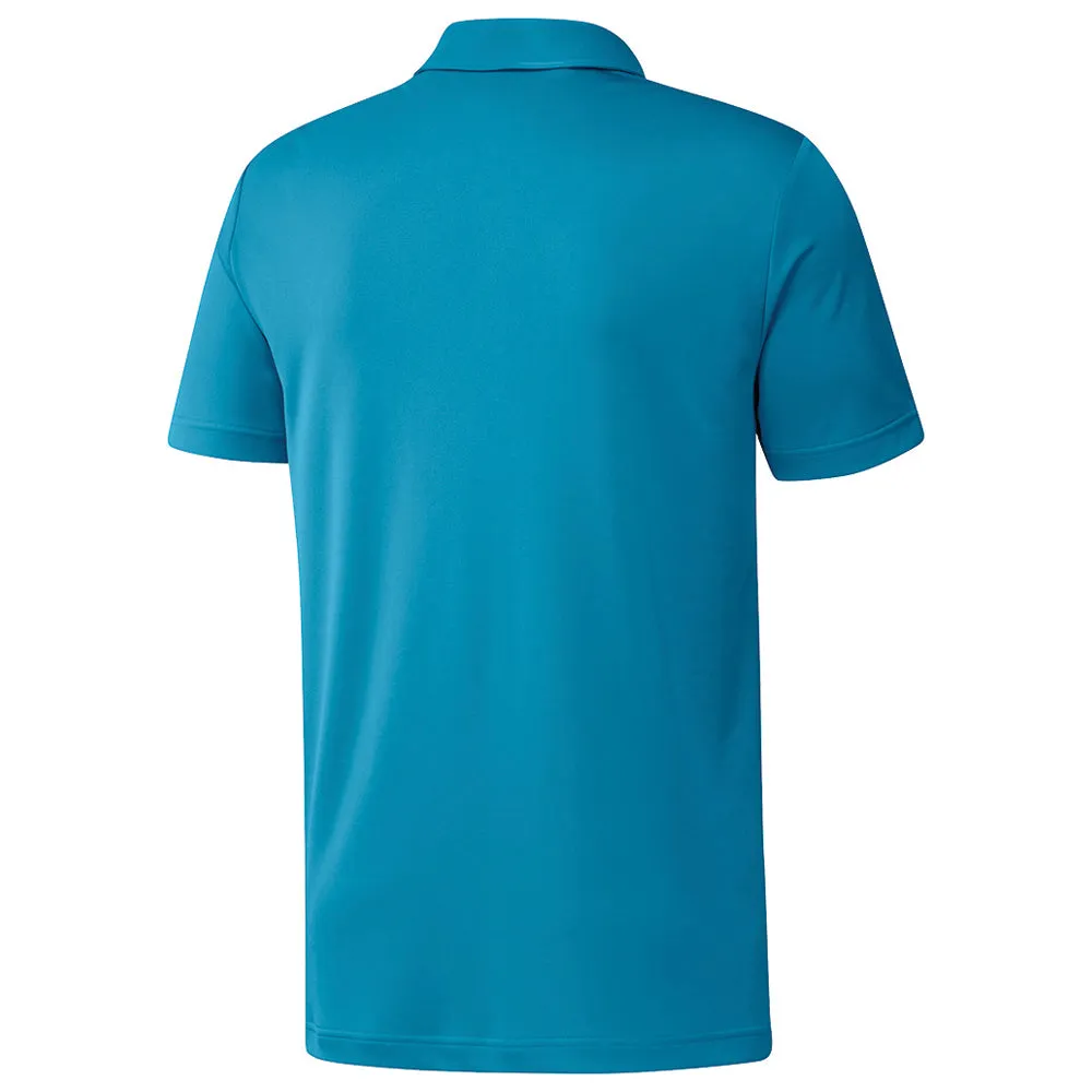 adidas Chest Print Polo Shirt - Sonic Aqua