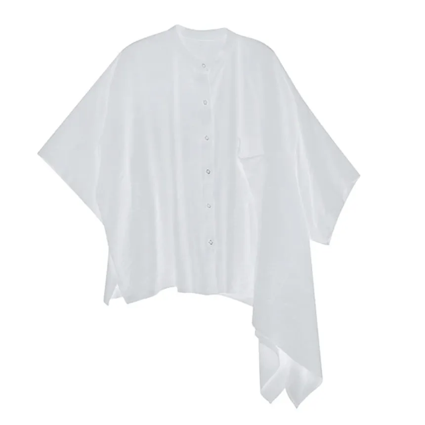 Asymmetrical Black Ruffled Blouse | Millennials
