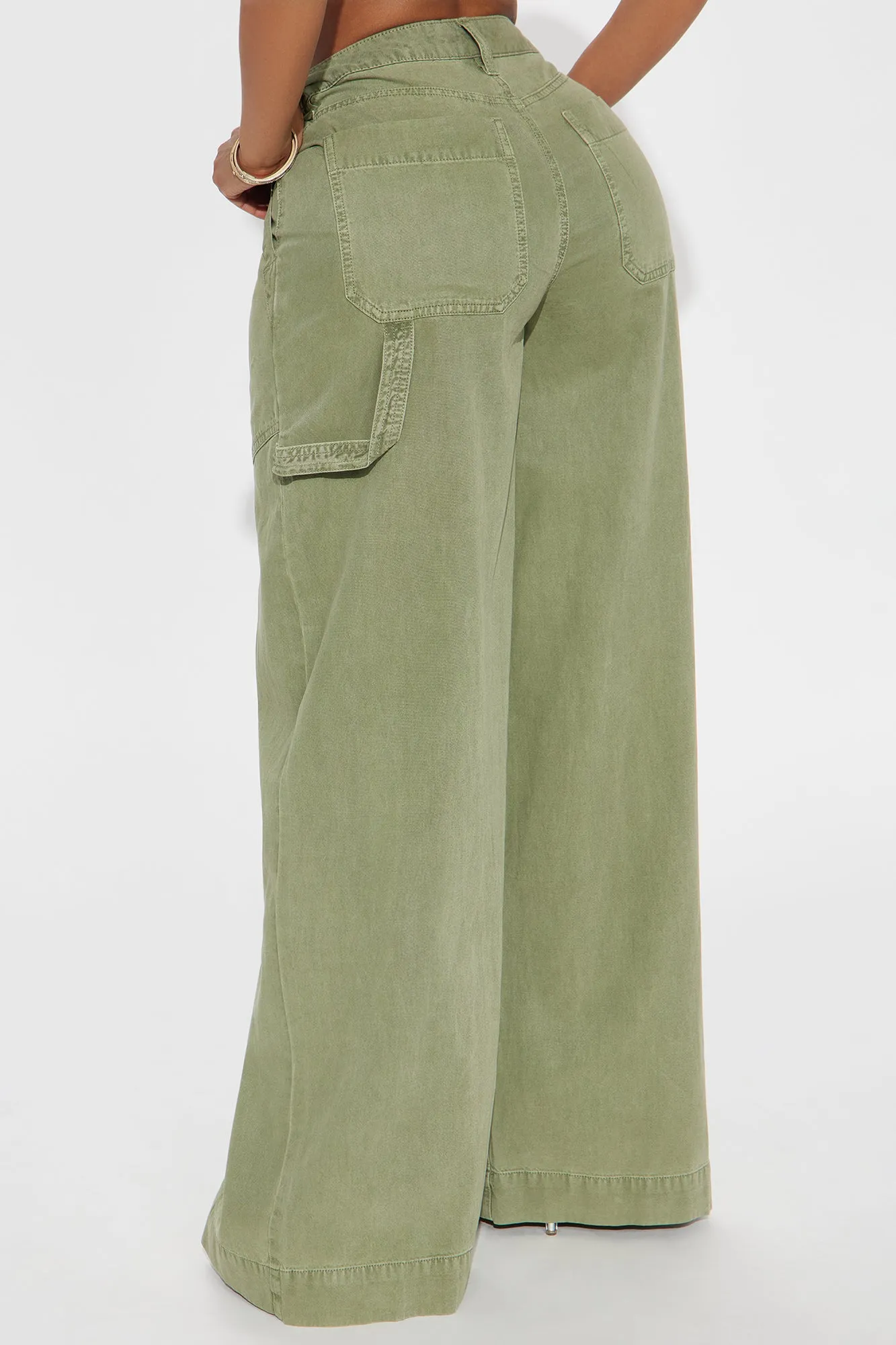 Aubrey Wide Leg Pant - Olive