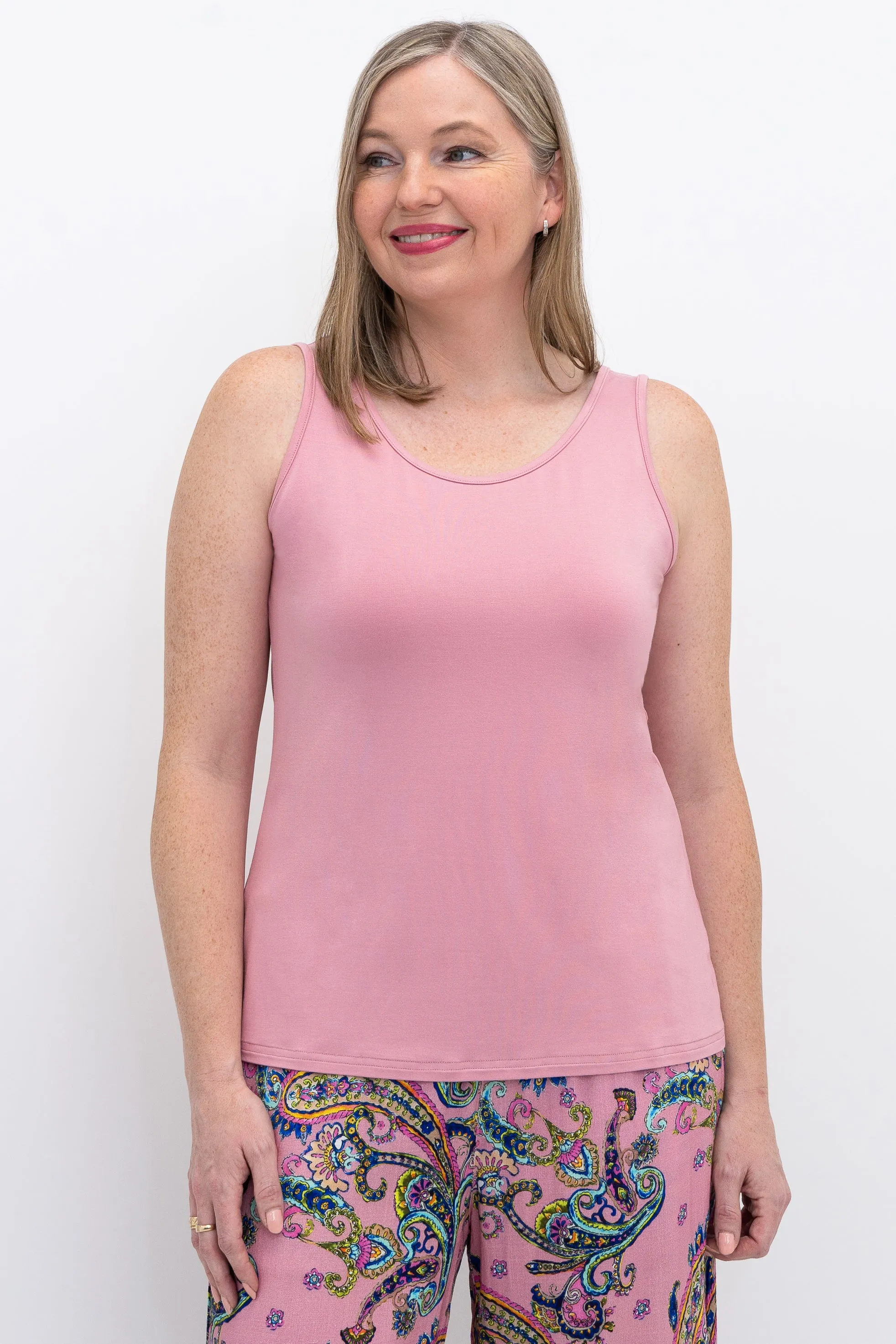 Avalon Tank, Dusty Rose, Bamboo