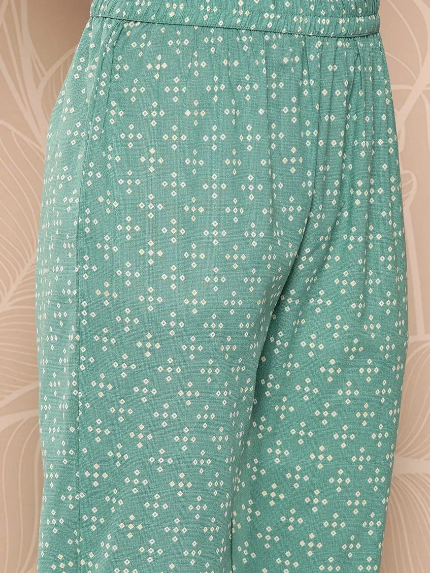 Bandhani Cotton Kurta Dupatta Set