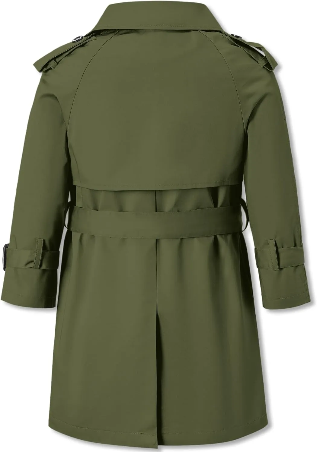 Betusline Boys Waterproof Trench Coat Double Breasted Classic Belted Outwear Jacket Dress Coats
