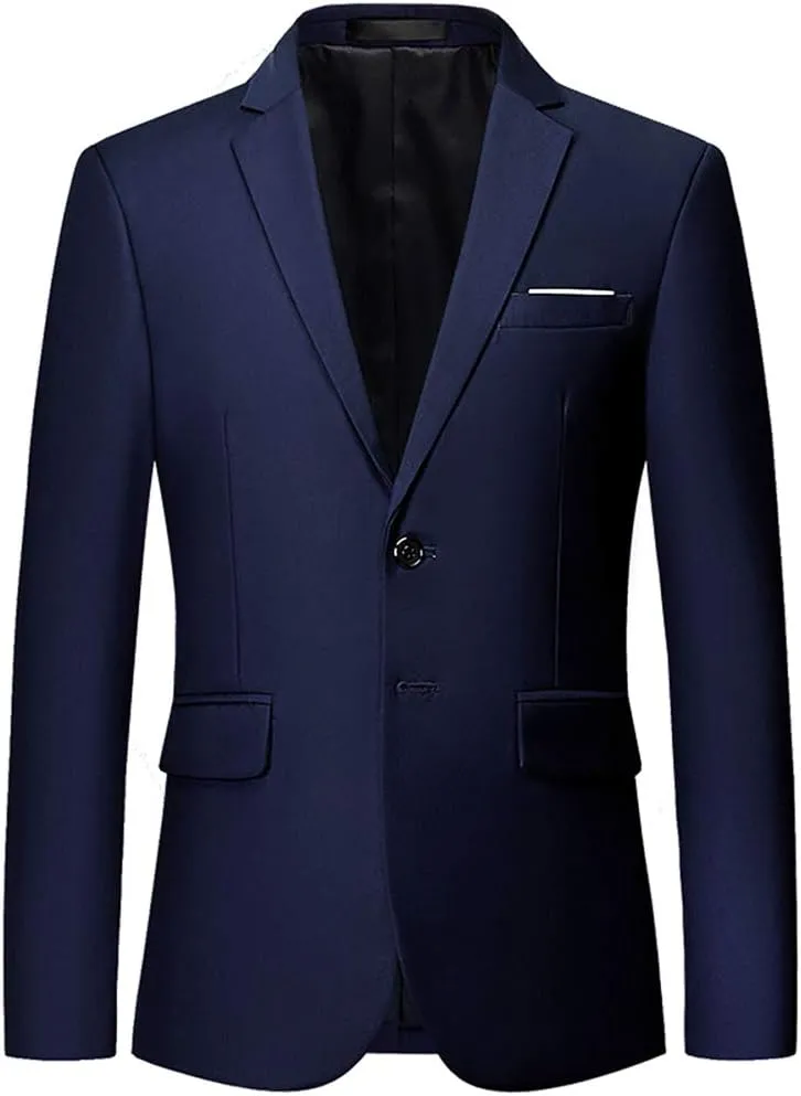 Blazer for Men Slim Fit Suit Jacket Sport Coats Formal Dress Jacket 2 Button