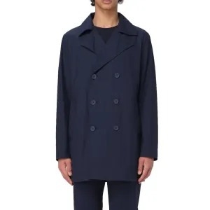 Blue Recycled Polyester Men Jacket