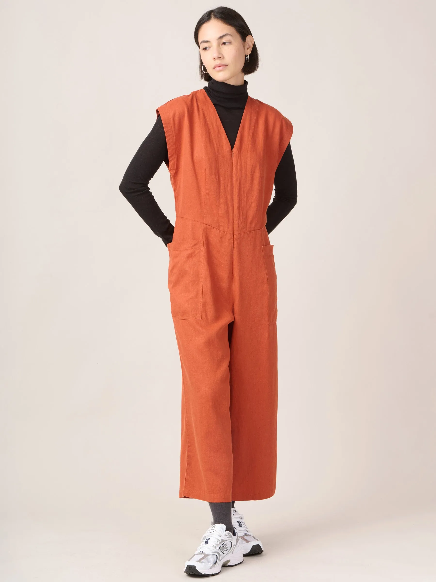 Hemp Tencel Twill Okino Jumpsuit