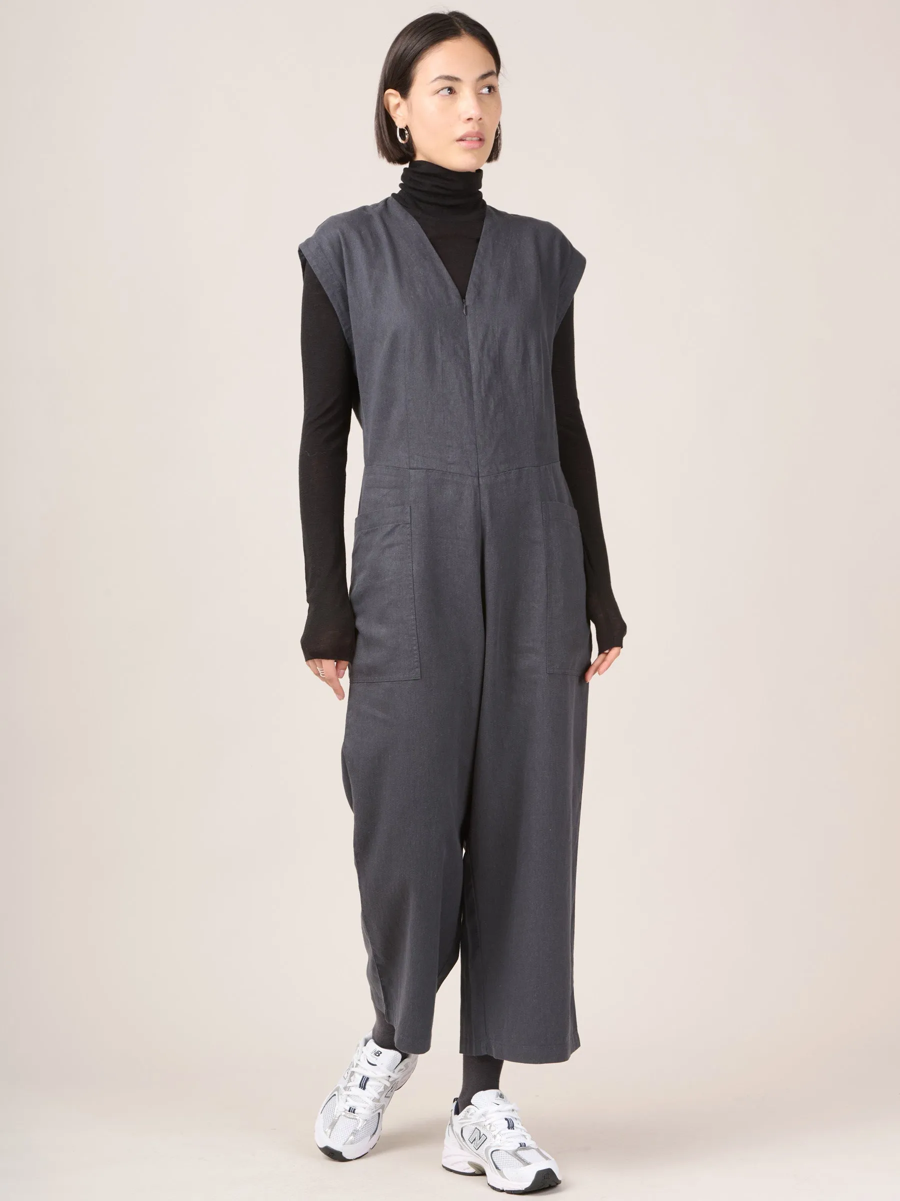 Hemp Tencel Twill Okino Jumpsuit