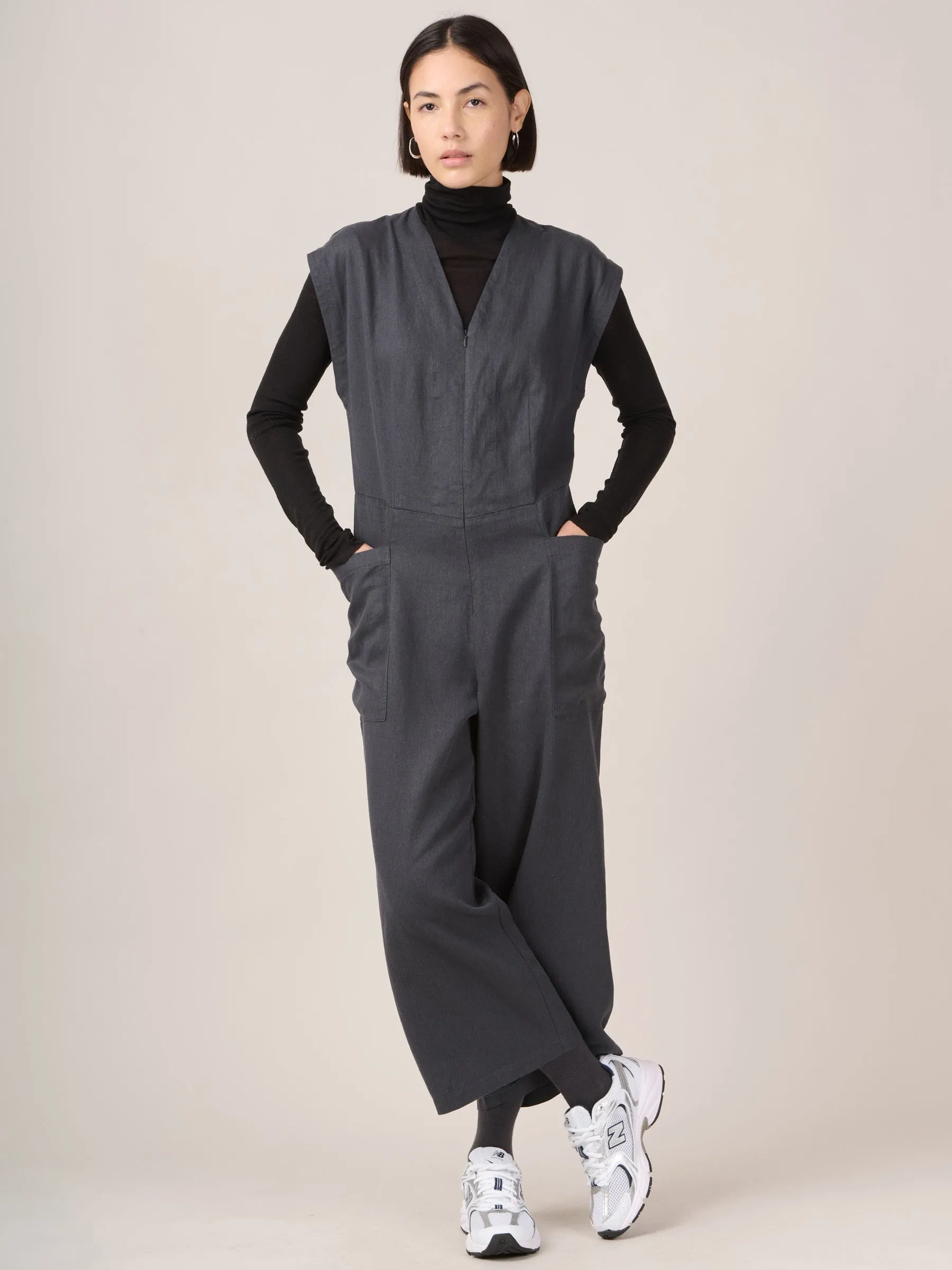 Hemp Tencel Twill Okino Jumpsuit