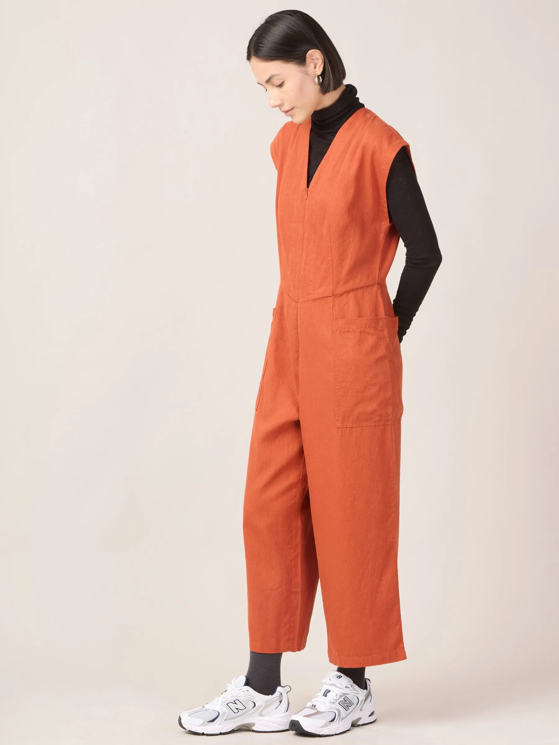 Hemp Tencel Twill Okino Jumpsuit