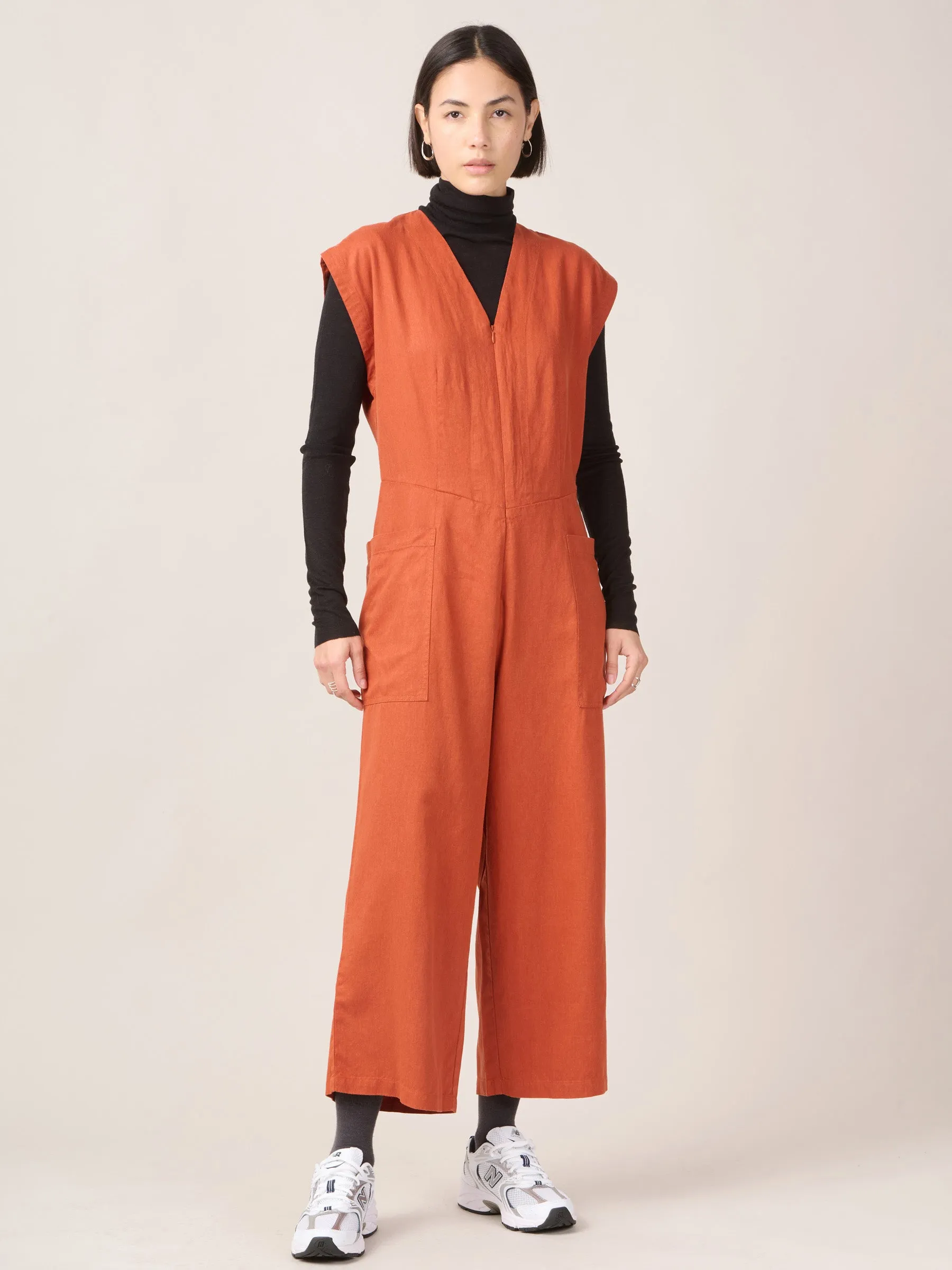 Hemp Tencel Twill Okino Jumpsuit