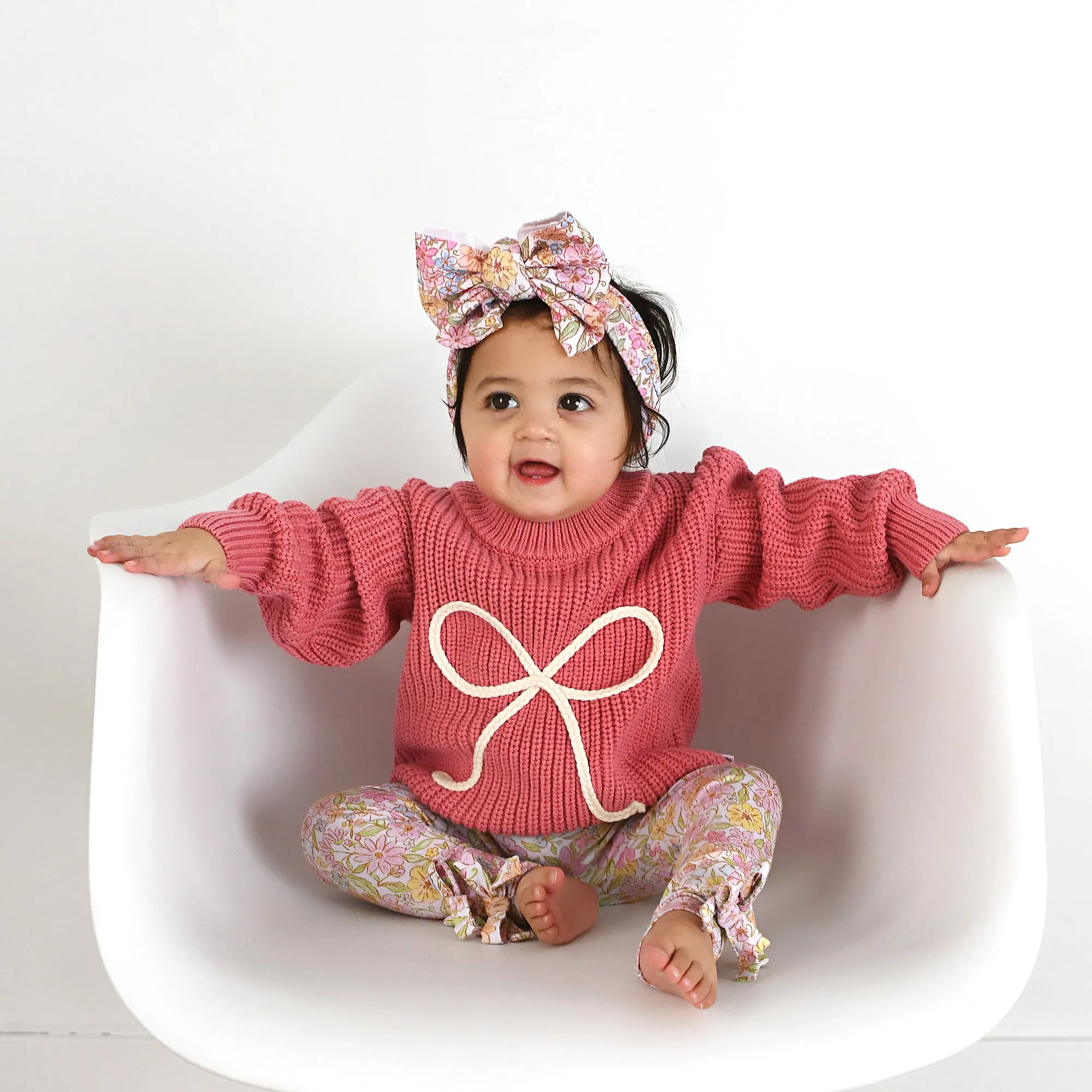 Kennedy Floral BOW LEGGINGS