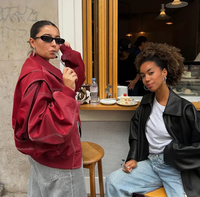 Loose Long Sleeve Zipper Leather Jacket