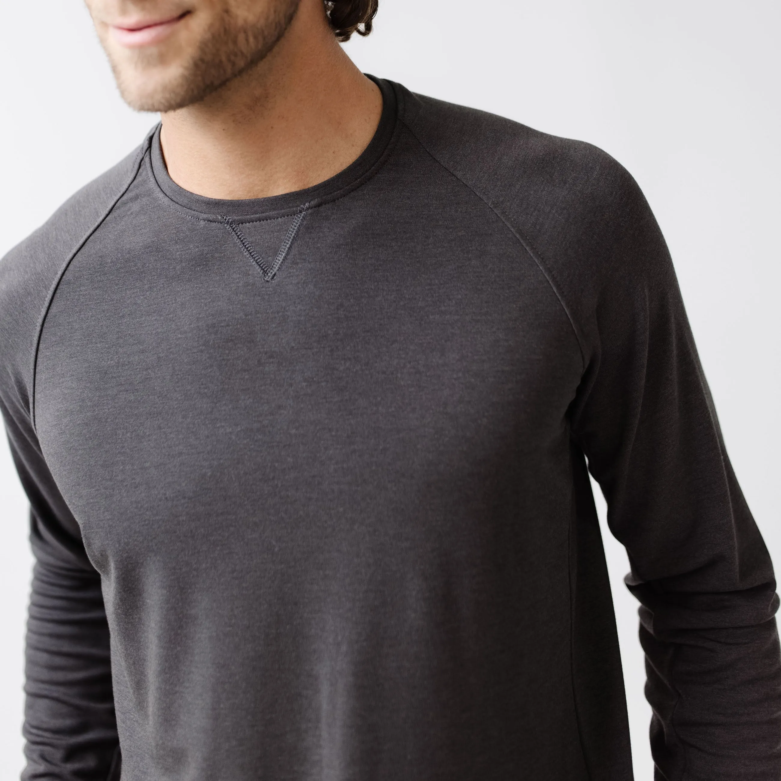 Men's Brushed Bamboo Pullover Crew