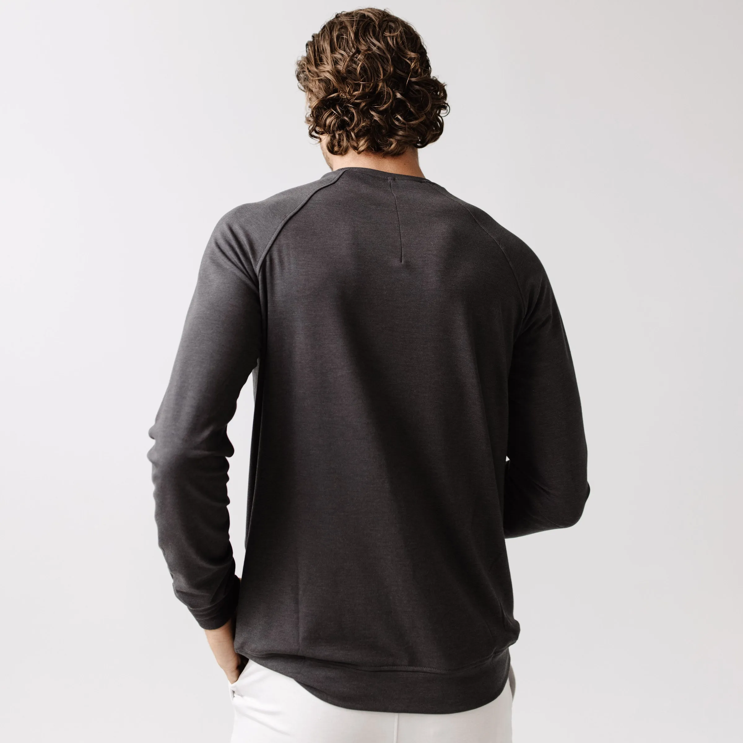 Men's Brushed Bamboo Pullover Crew