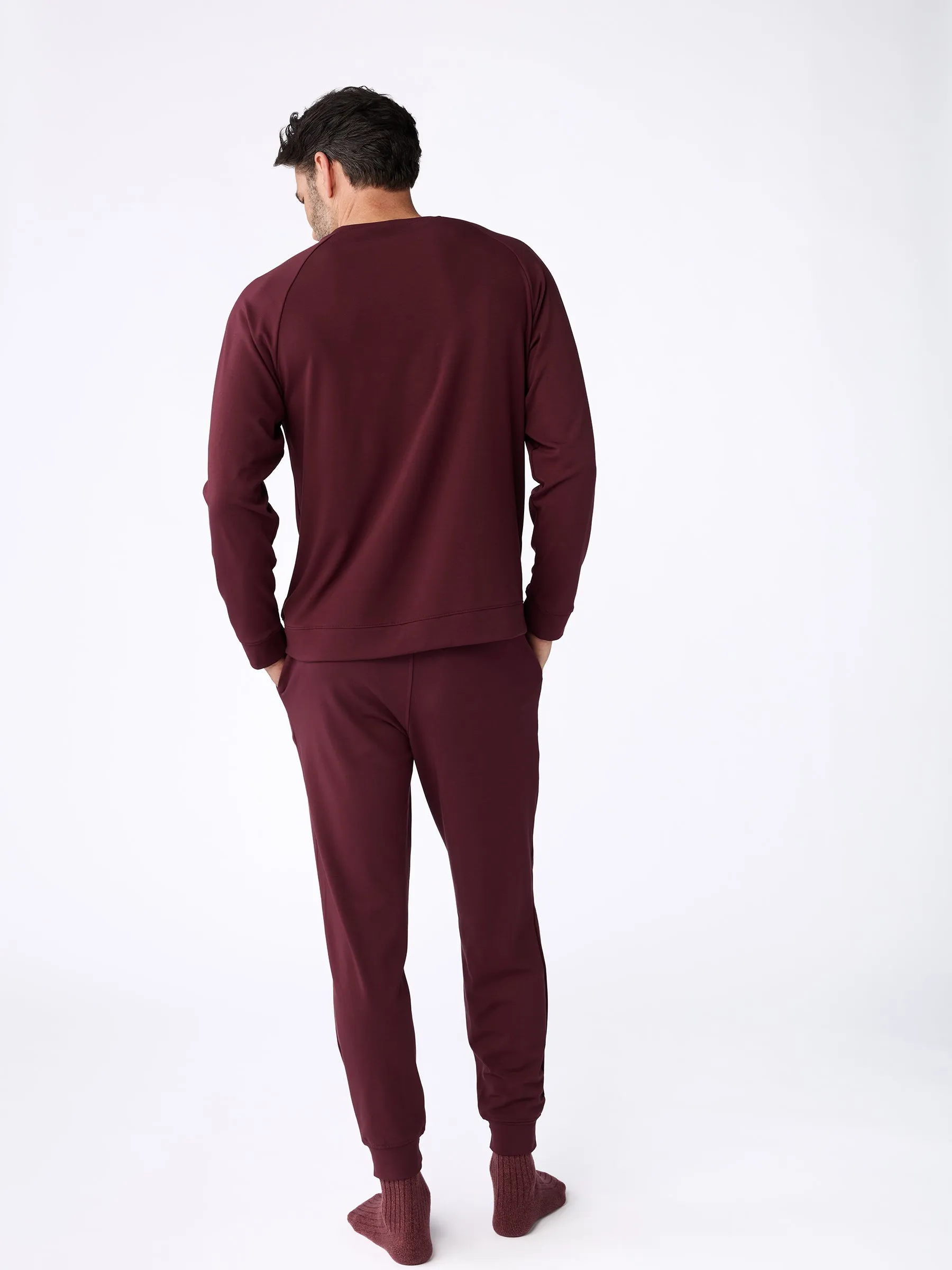 Men's Brushed Bamboo Pullover Crew