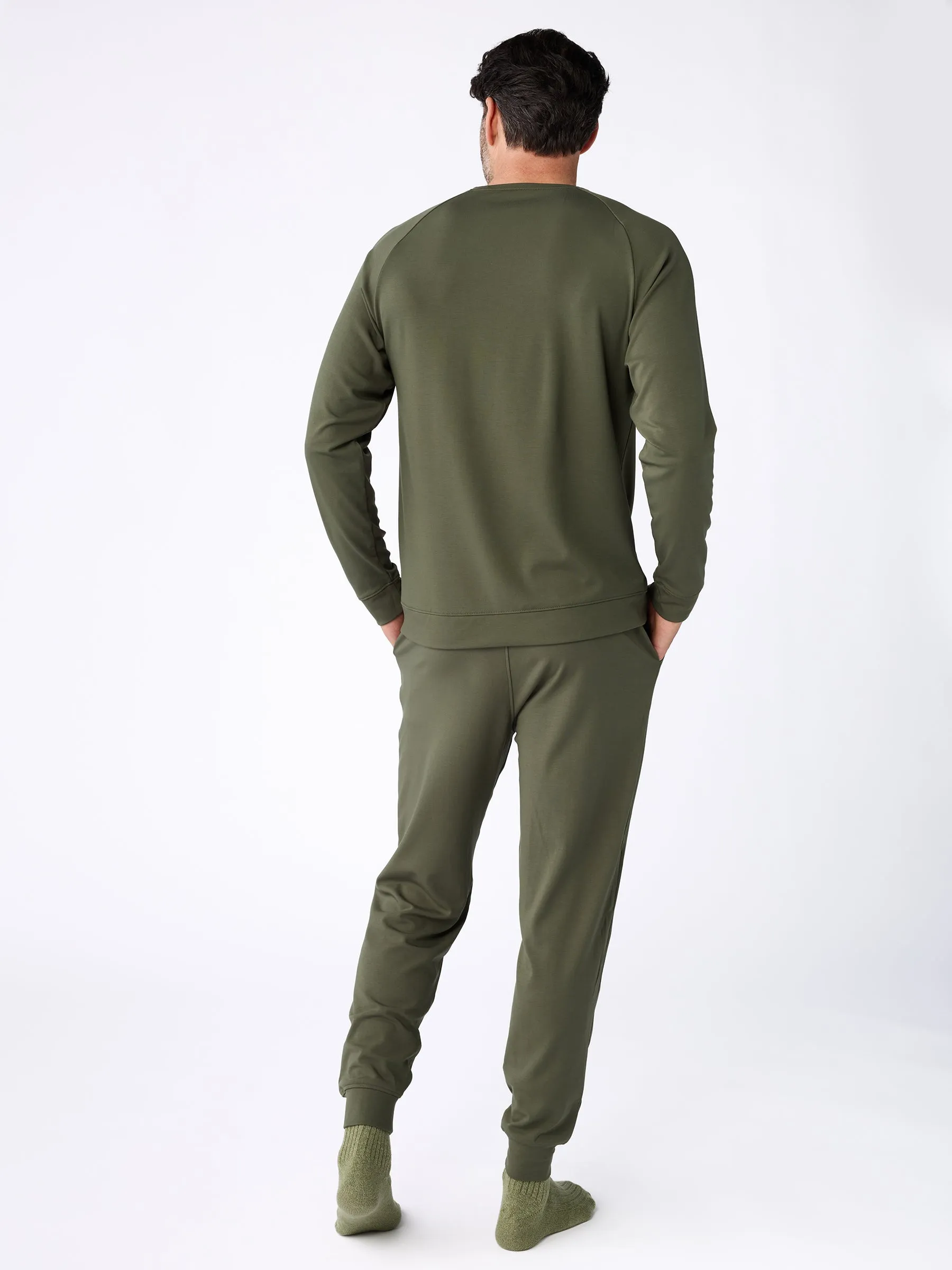 Men's Brushed Bamboo Pullover Crew