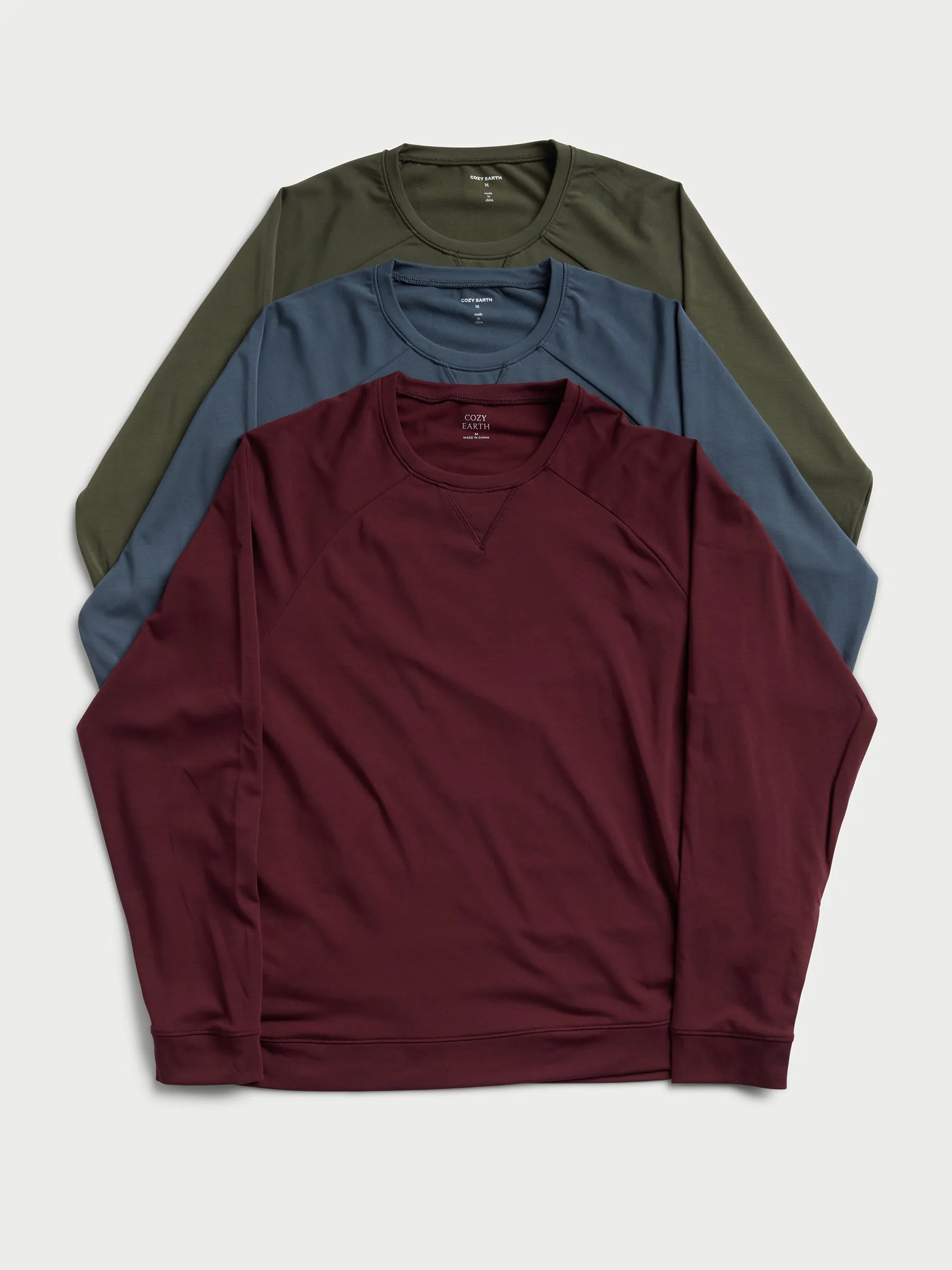 Men's Brushed Bamboo Pullover Crew