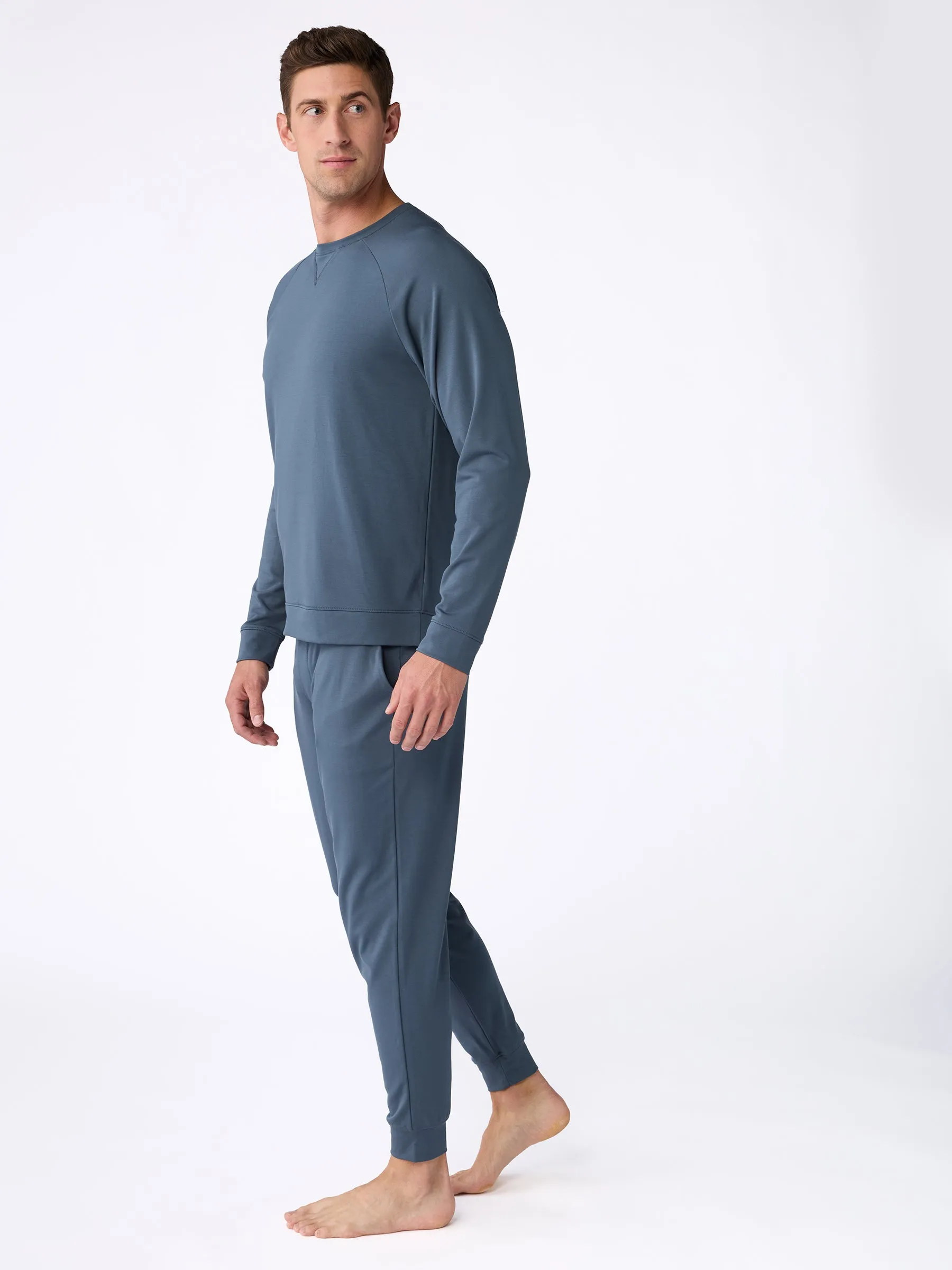 Men's Brushed Bamboo Pullover Crew