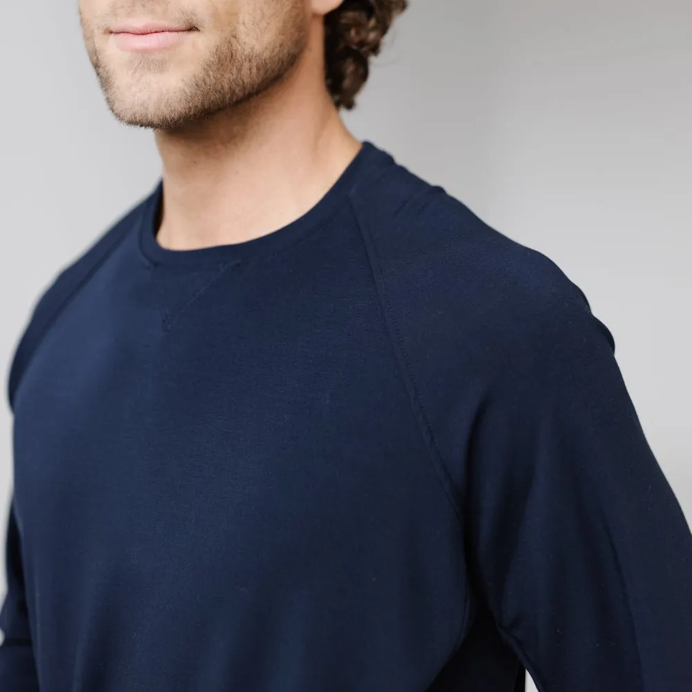 Men's Brushed Bamboo Pullover Crew
