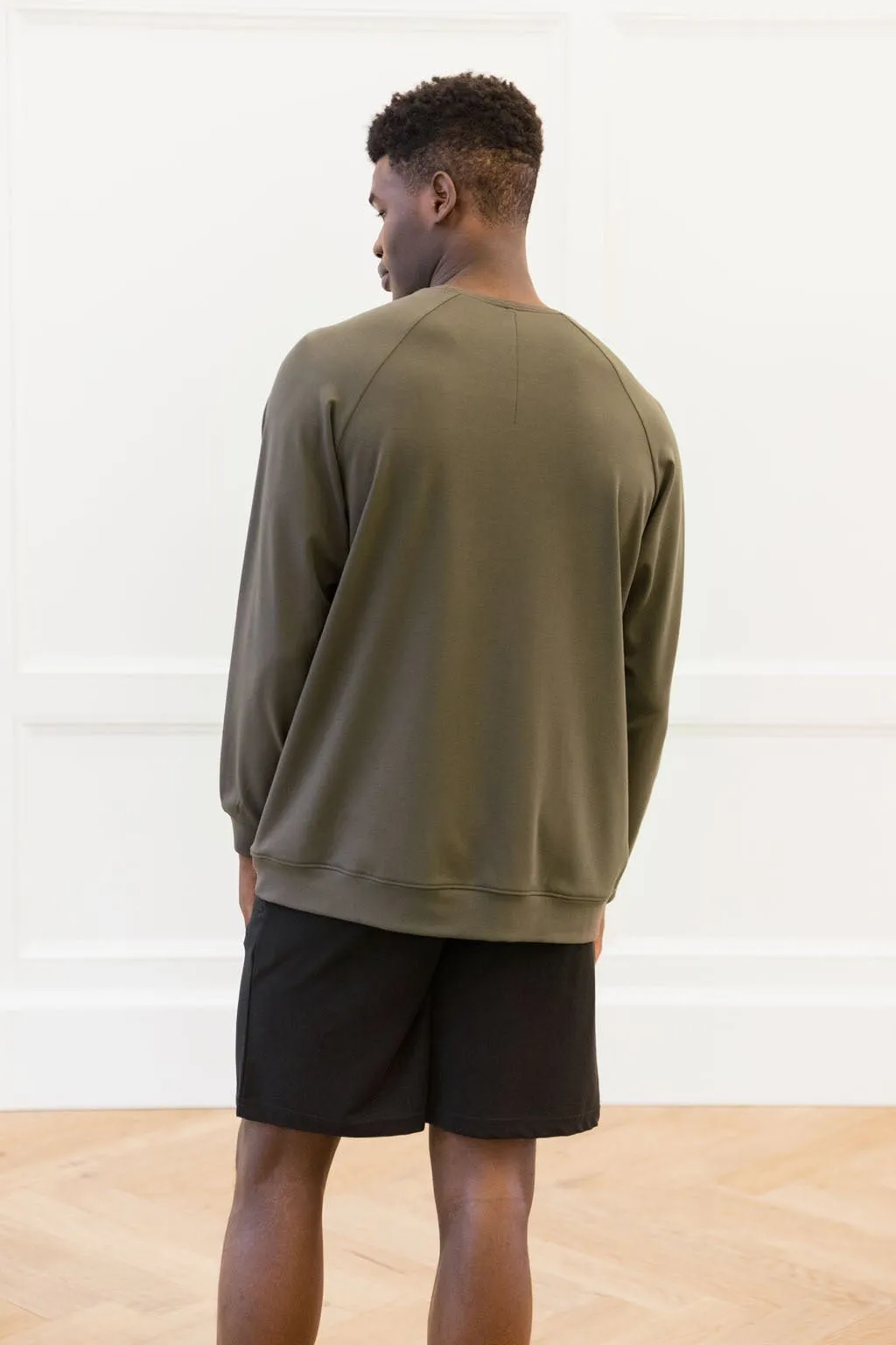 Men's Brushed Bamboo Pullover Crew