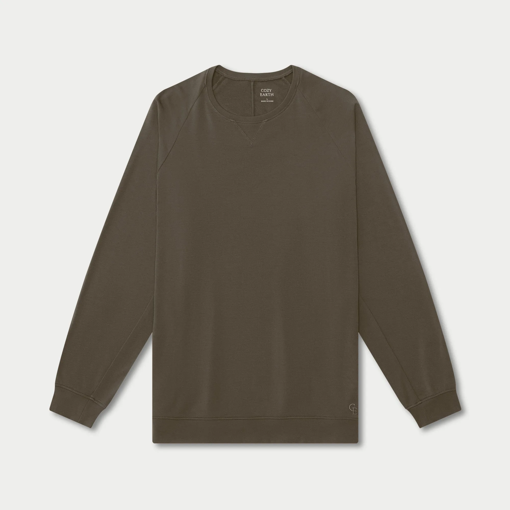 Men's Brushed Bamboo Pullover Crew