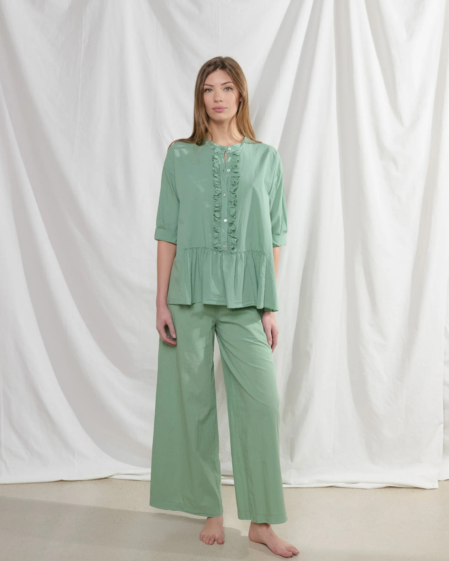 rialto48 Cotton Trousers in Blue Denim