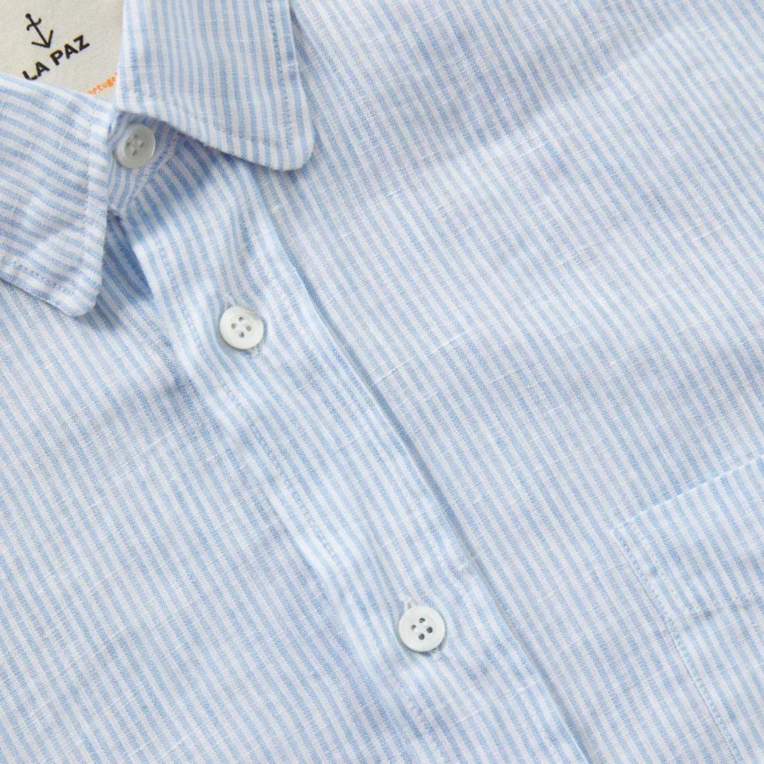 Ribeiro Chest Pocket Shirt (Blue Stripe)