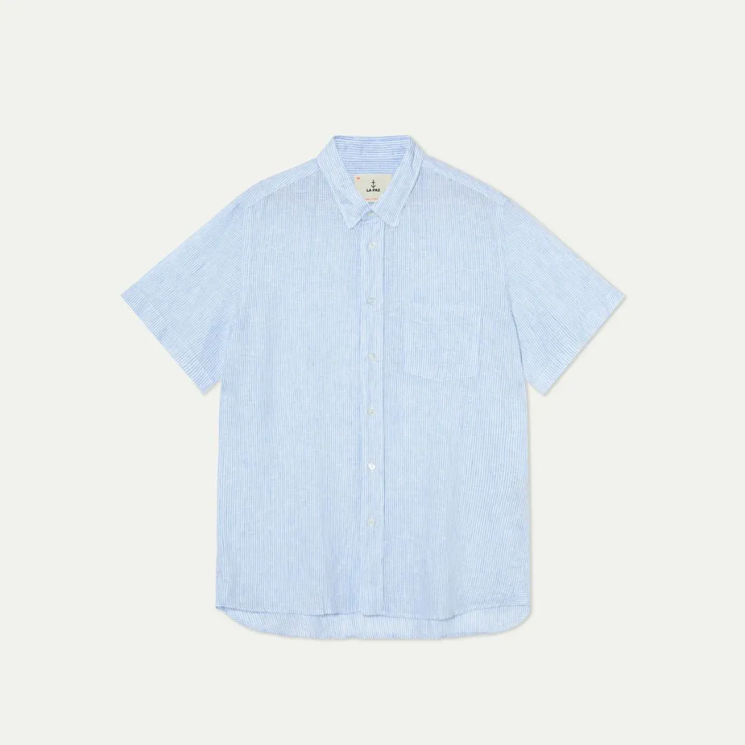 Ribeiro Chest Pocket Shirt (Blue Stripe)