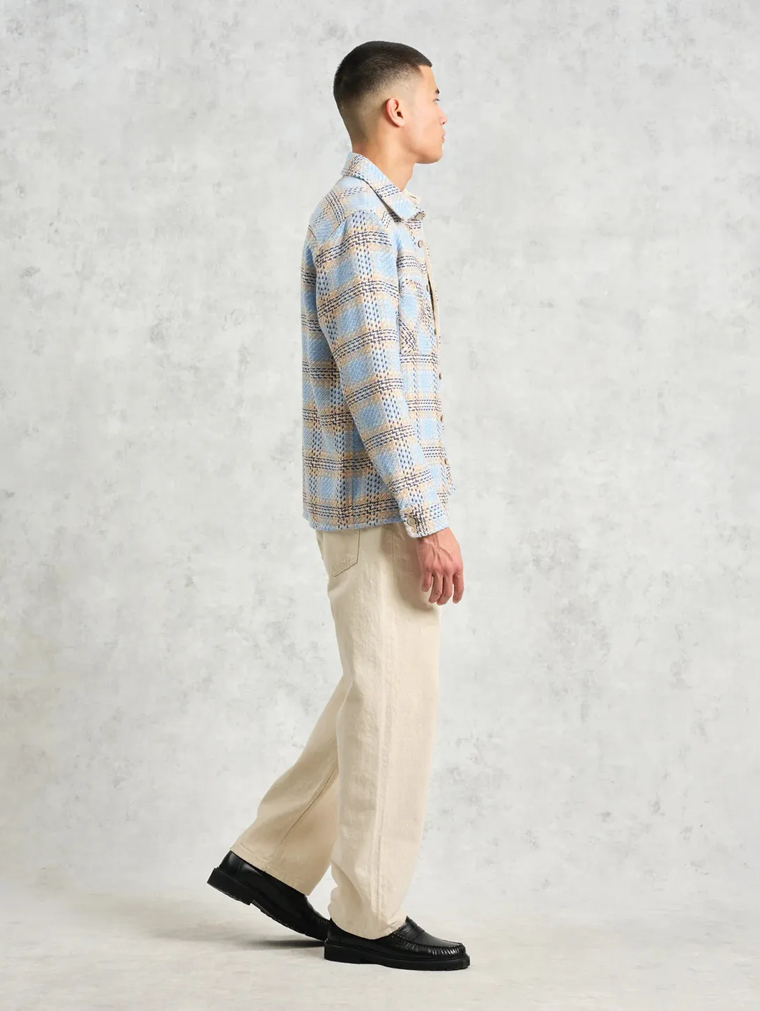 Whiting Overshirt - Pale Blue Earl Check