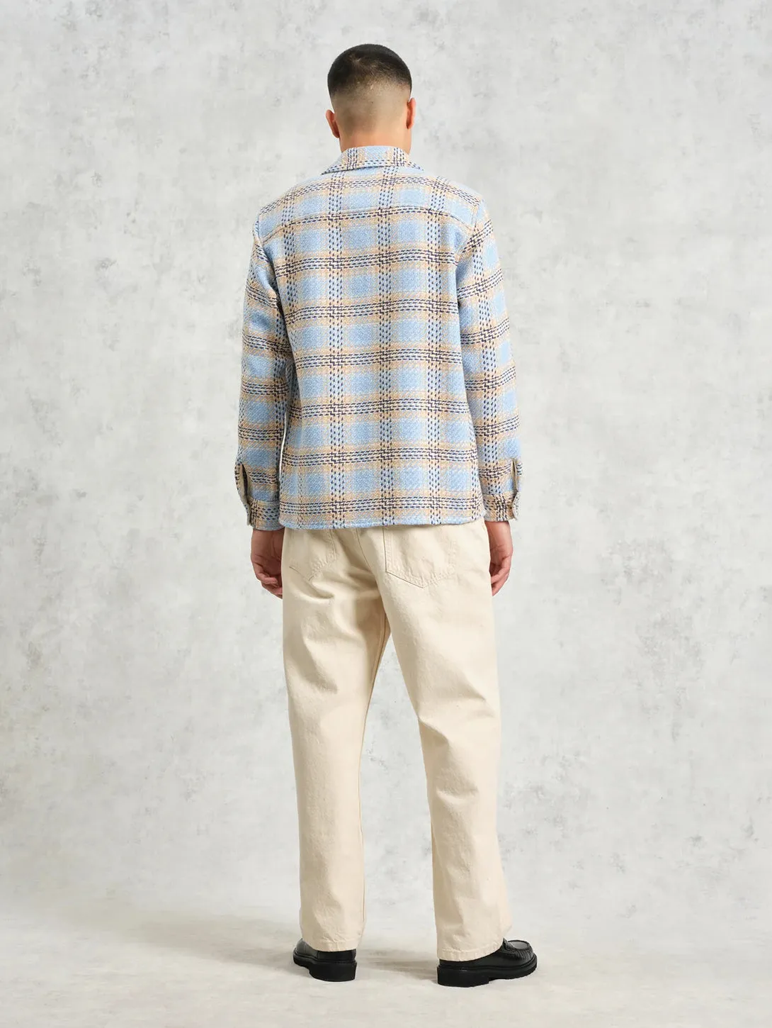 Whiting Overshirt - Pale Blue Earl Check