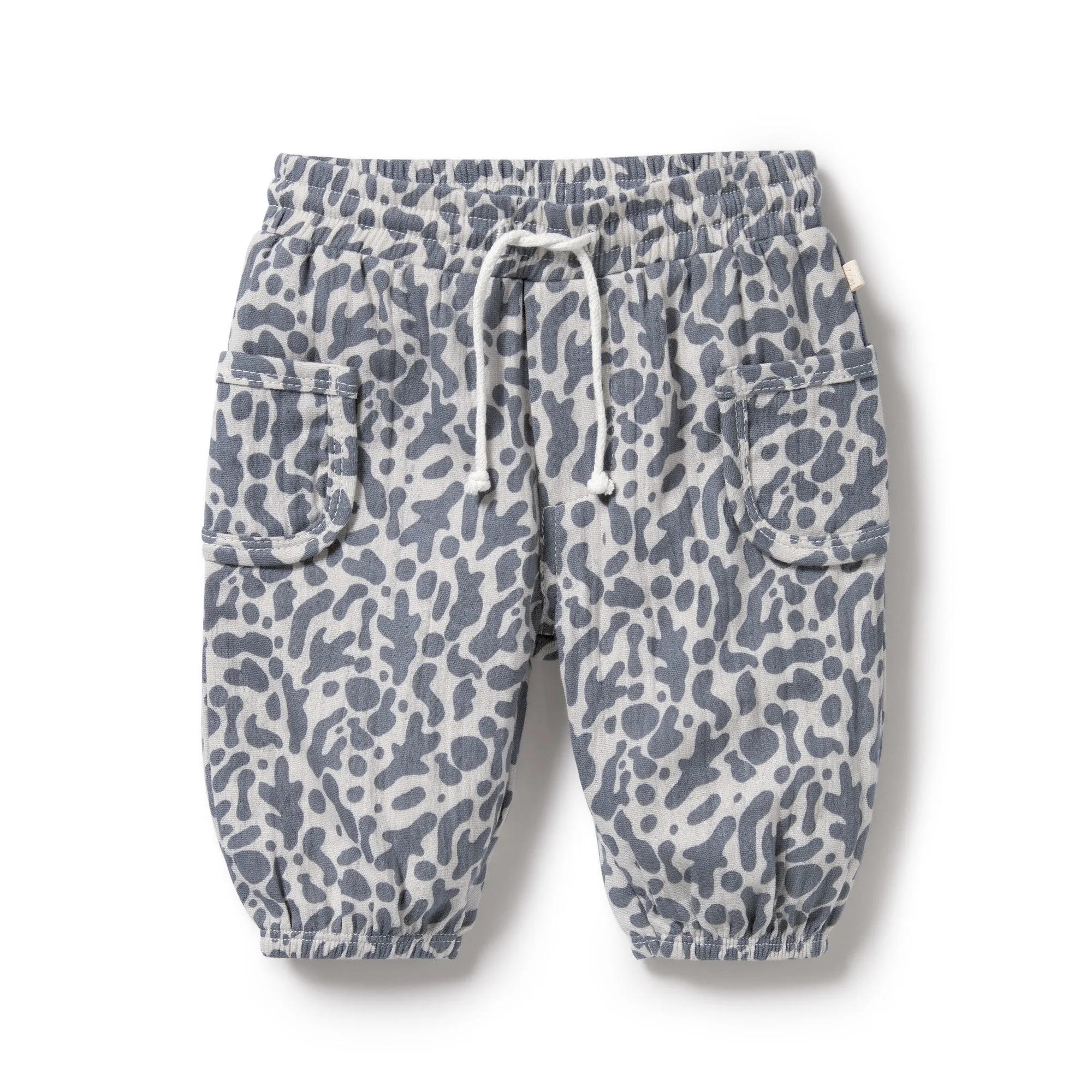 Wilson and Frenchy Organic Crinkle Pant Blue Coral